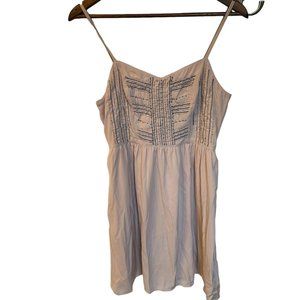 American Eagle Beaded Skater Dress, Light Pink, 6